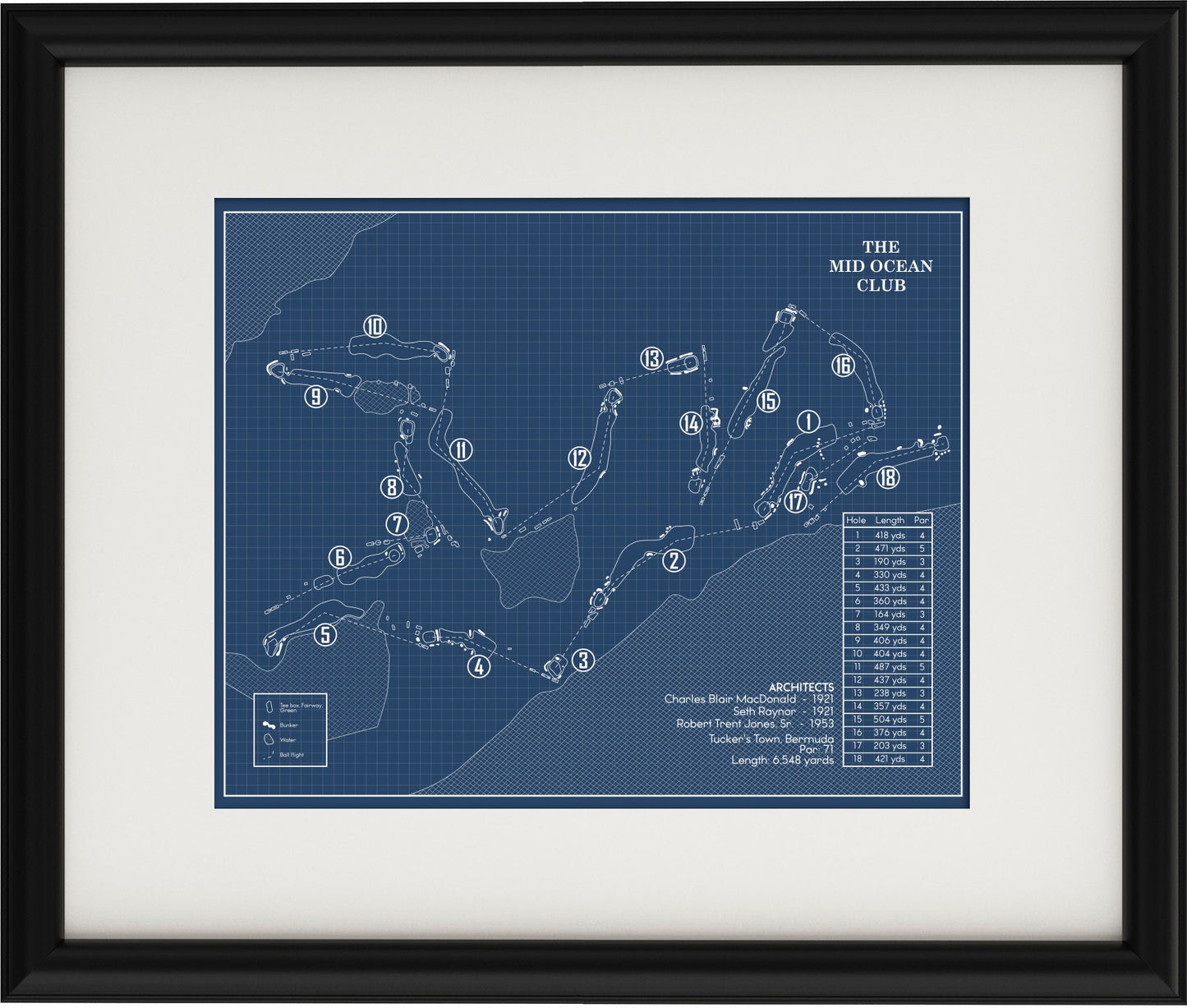 Mid Ocean Club Blueprint (Print)