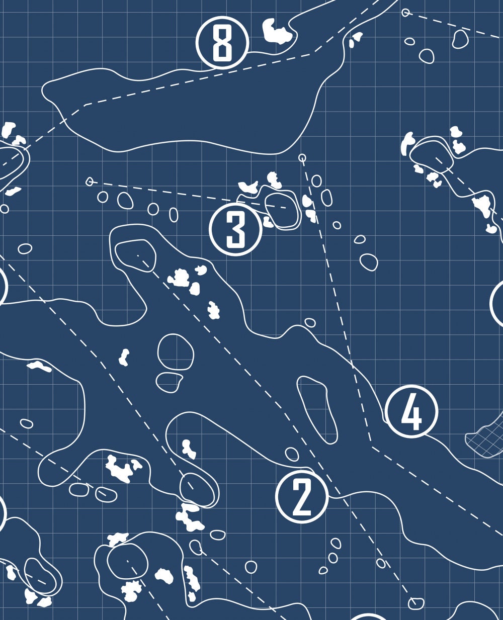 Stone Eagle Golf Club Blueprint (Print)