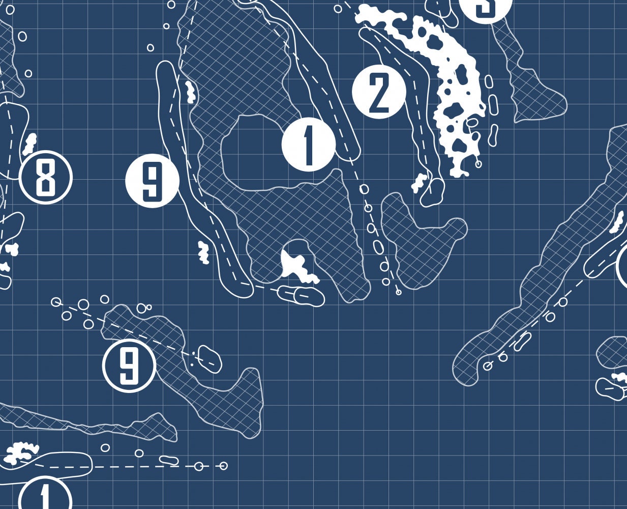 Thistle Golf Club Blueprint (Print)