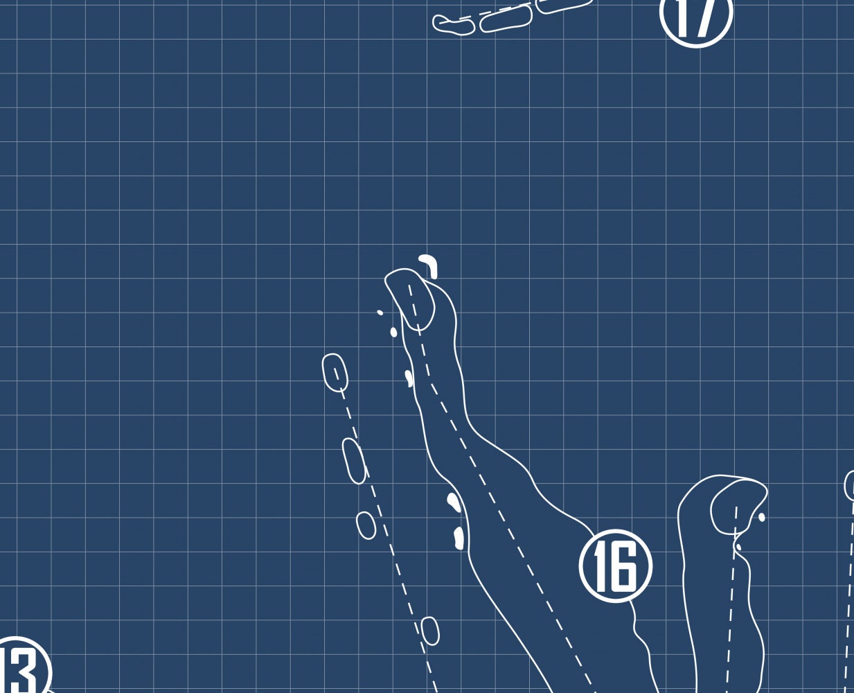 Woodland Country Club Blueprint (Print)