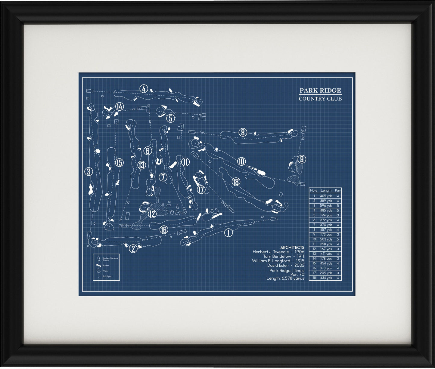 Park Ridge Country Club Blueprint (Print)