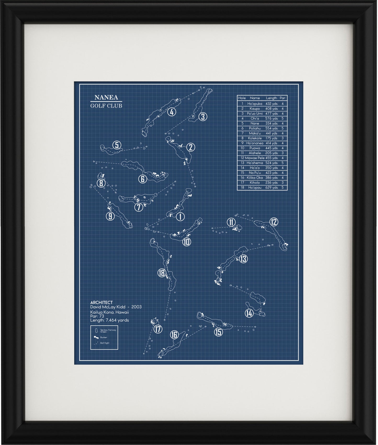 Nanea Golf Club Blueprint (Print)