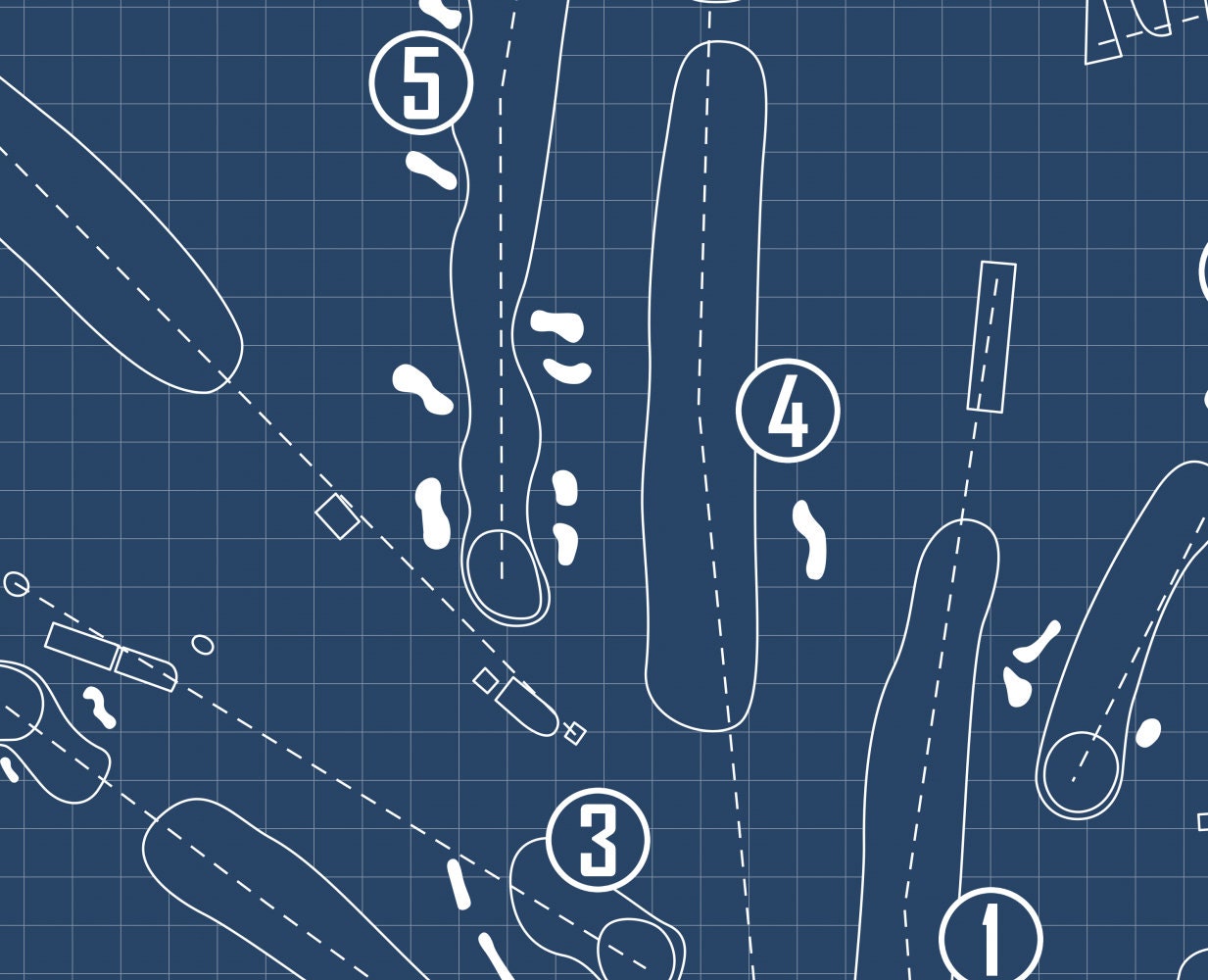 Oakley Country Club Blueprint (Print)