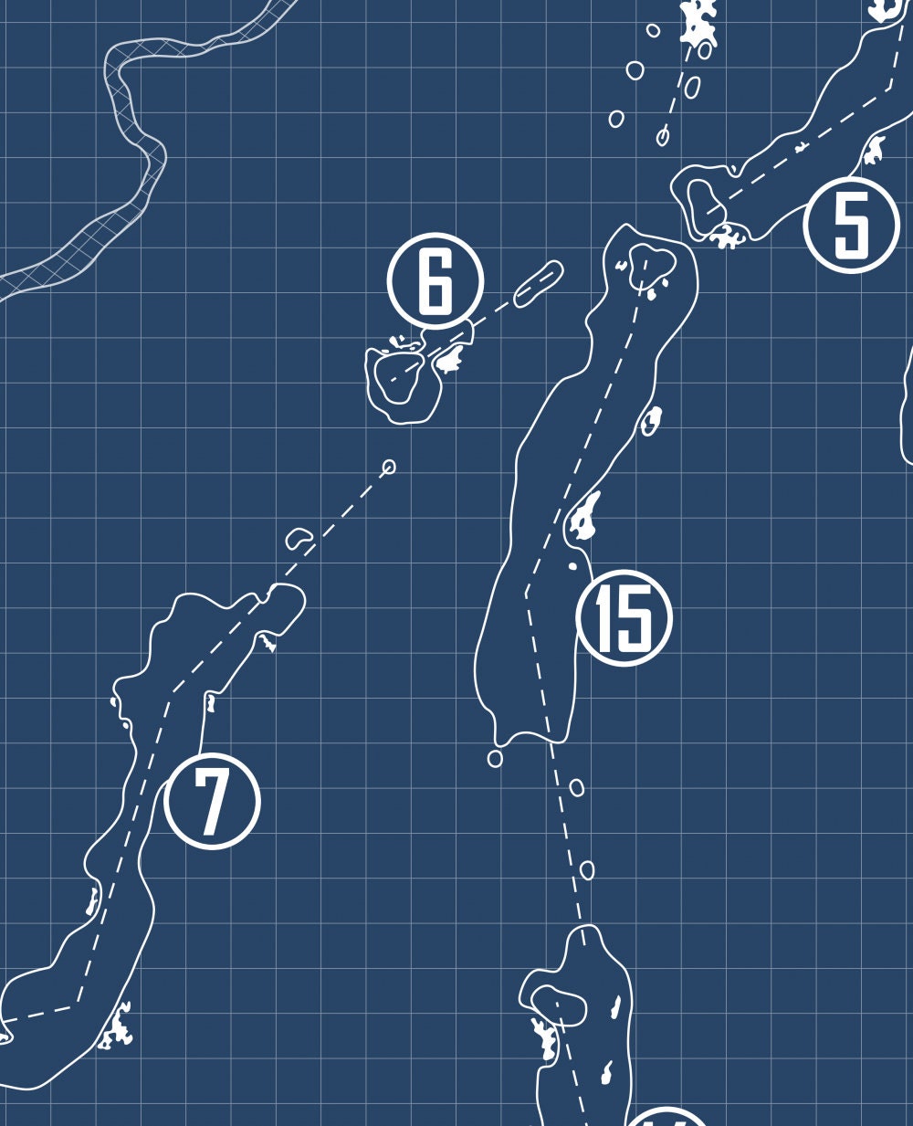 The Prairie Club Pines Course Blueprint (Print)