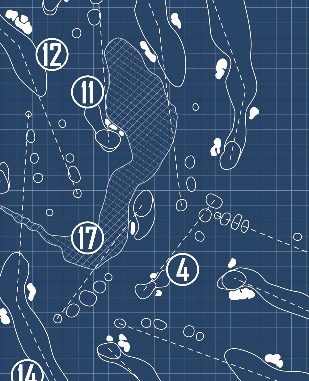 The Glen Club Blueprint (Print)