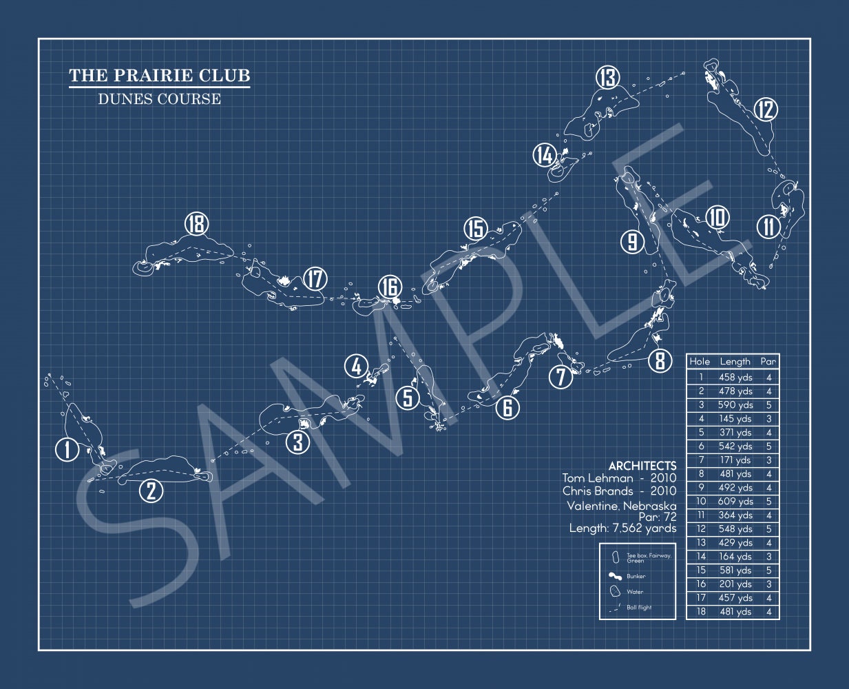 The Prairie Club Dunes Course Blueprint (Print)