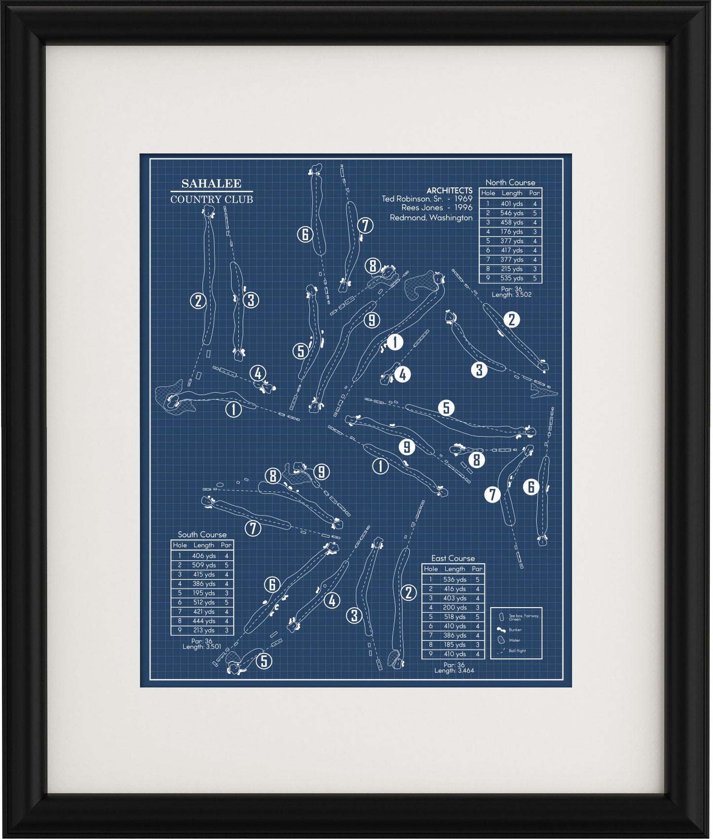 Sahalee Country Club Blueprint (Print)