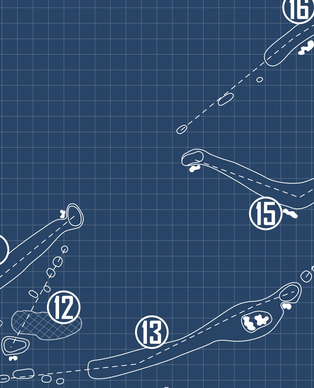 Pinehurst No. 5 Golf Course Blueprint (Print)
