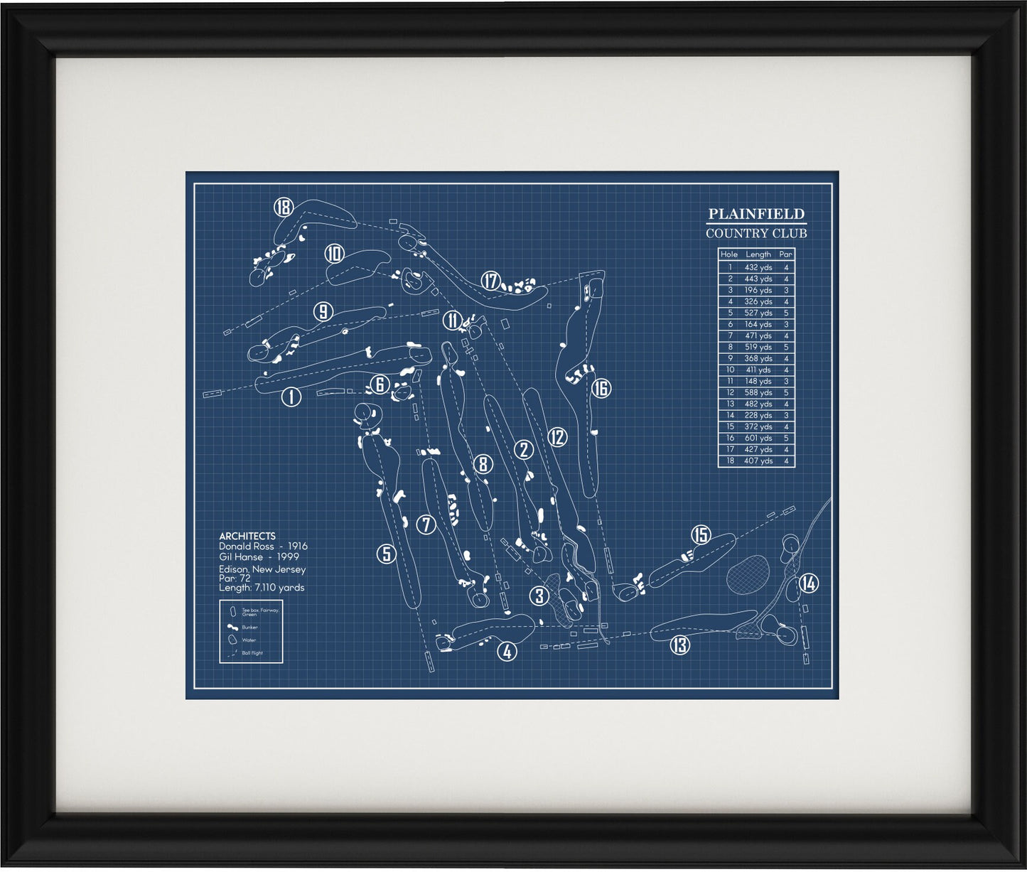 Plainfield Country Club Blueprint (Print)
