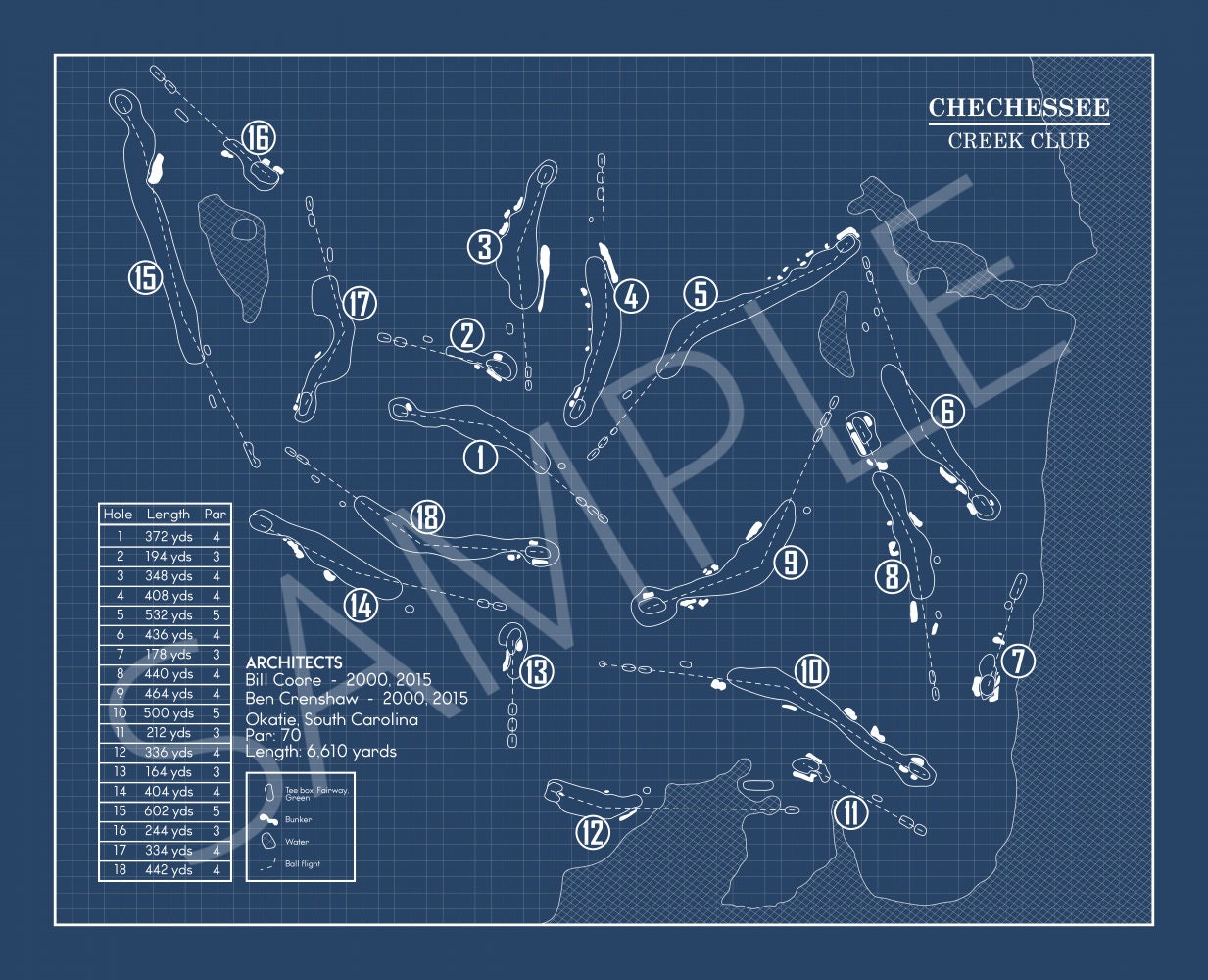 Chechessee Creek Club Blueprint (Print)