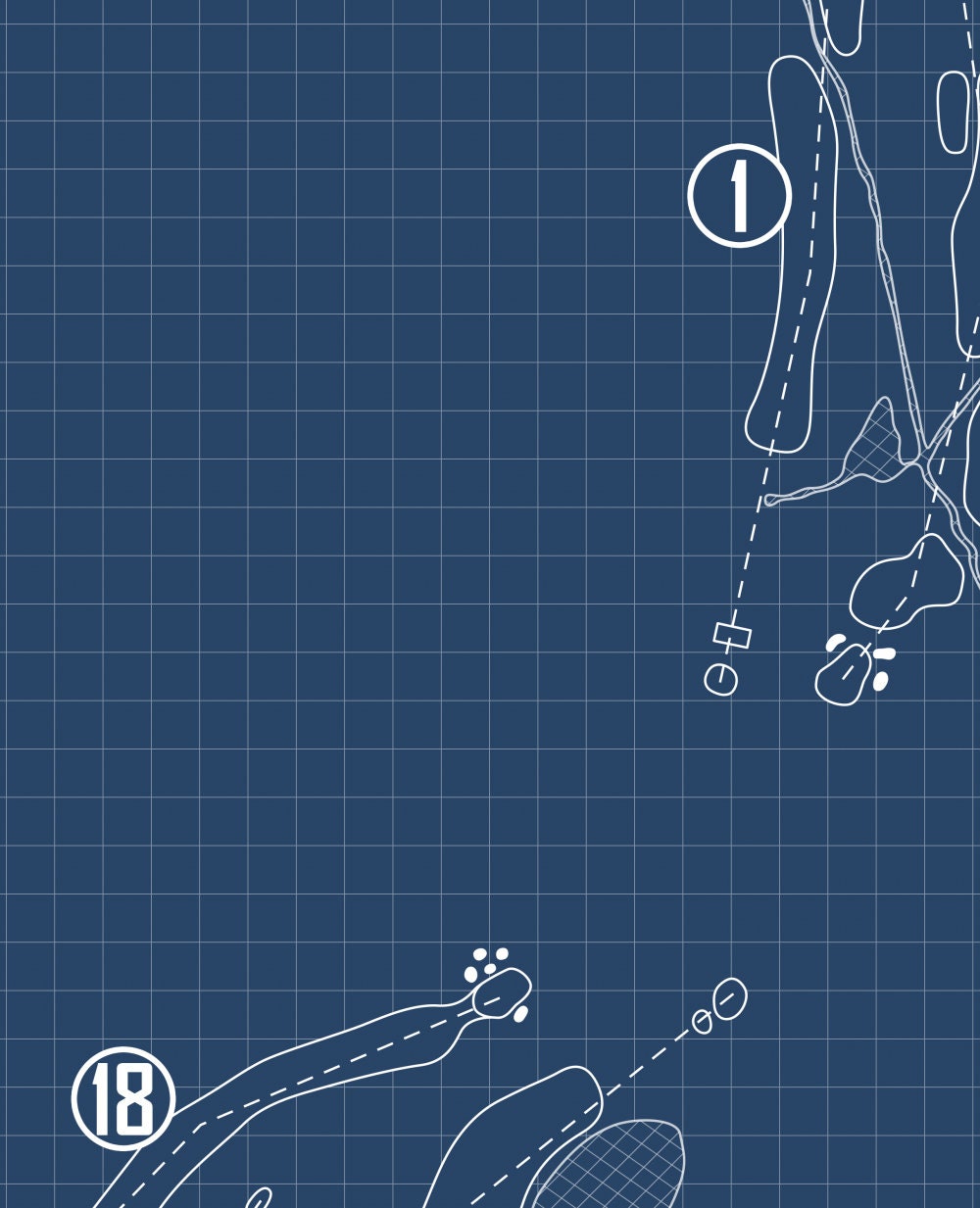 Turf Valley Resort Original Course Blueprint (Print)