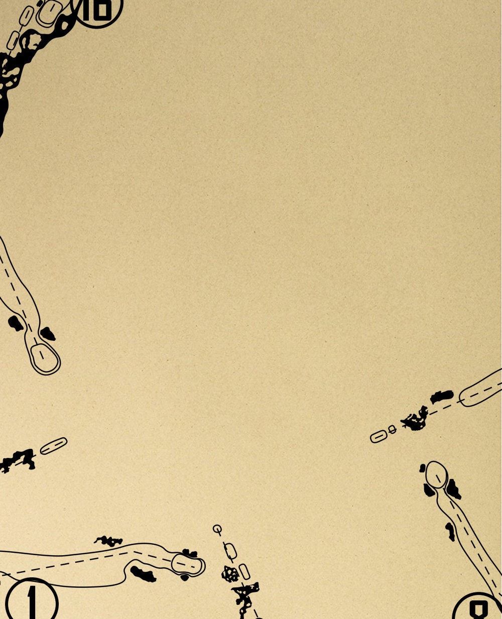 Pine Needles Lodge & Golf Club Outline (Print)