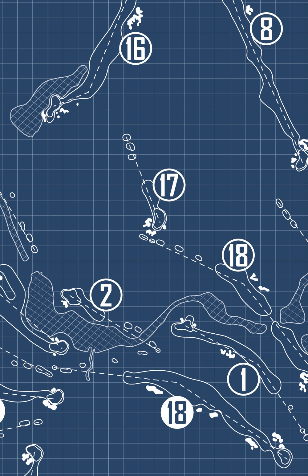 Stonebriar Country Club Blueprint (Print)