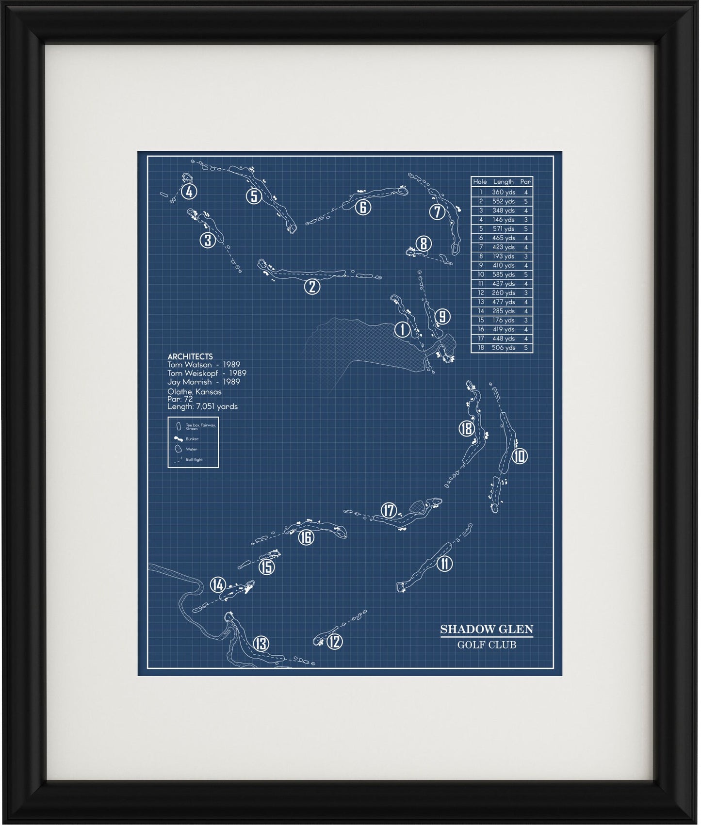 Shadow Glen Golf Club Blueprint (Print)