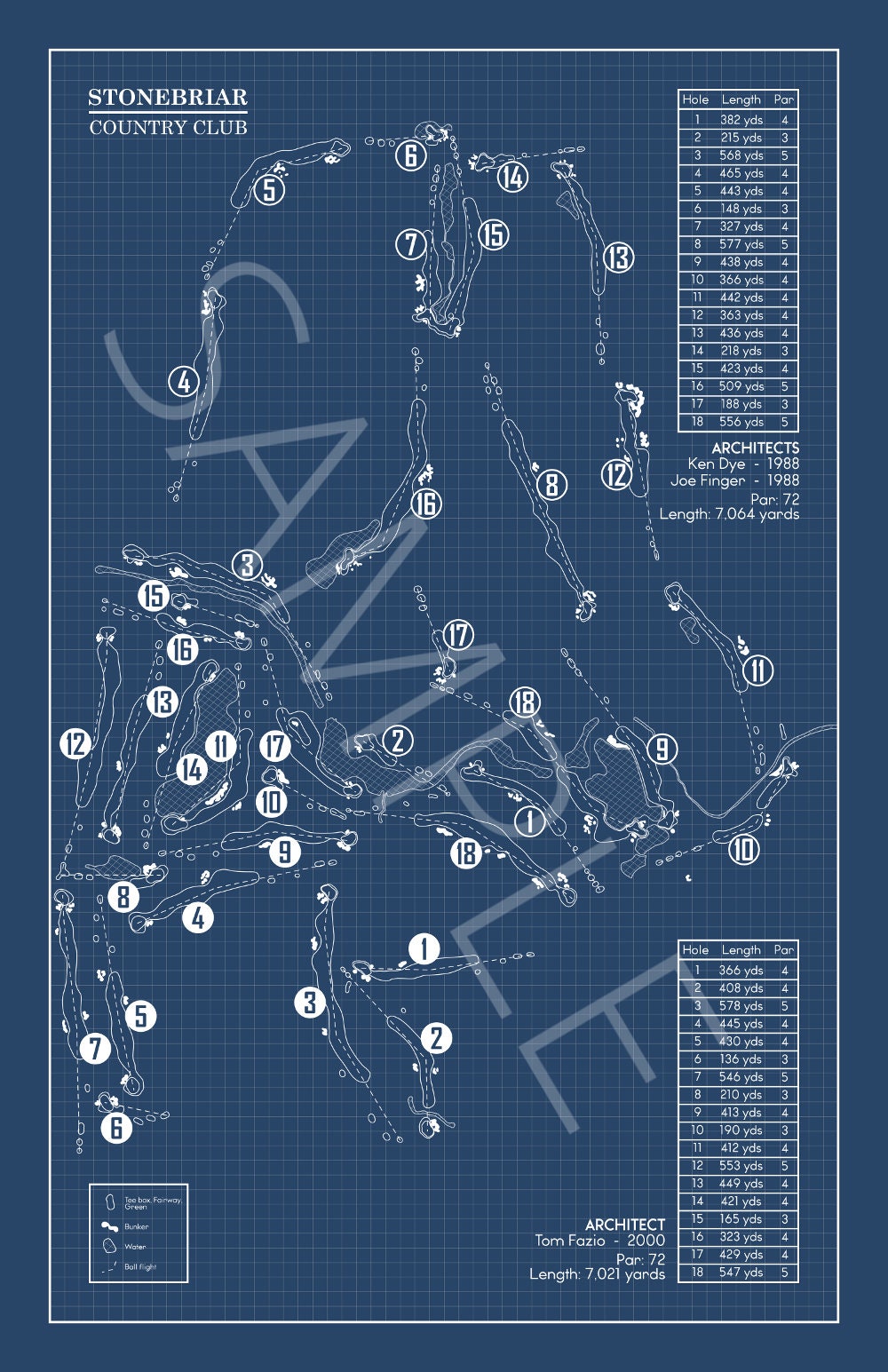 Stonebriar Country Club Blueprint (Print)