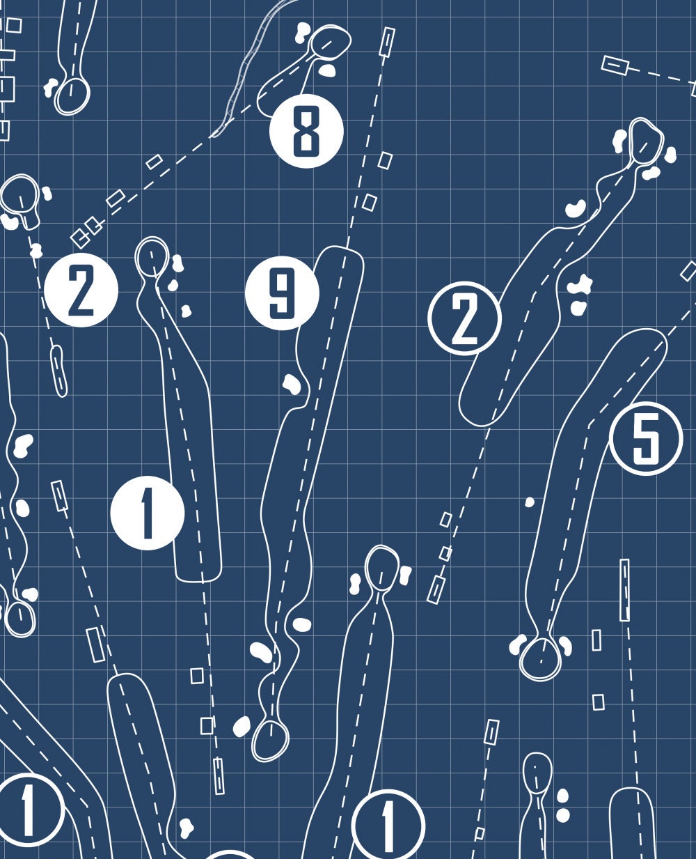 Tumble Brook Country Club Blueprint (Print)
