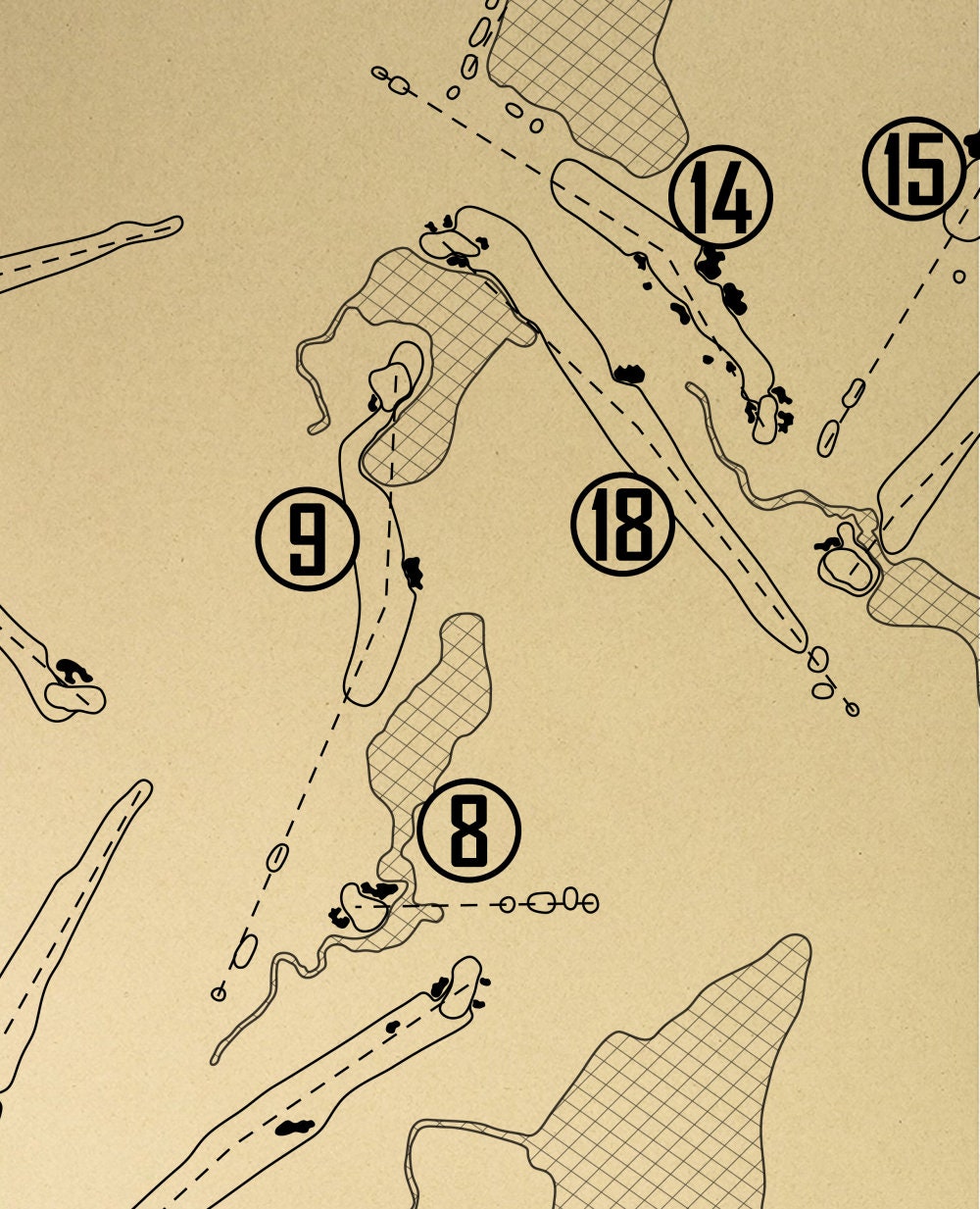 Shoal Creek Golf Club Outline (Print)