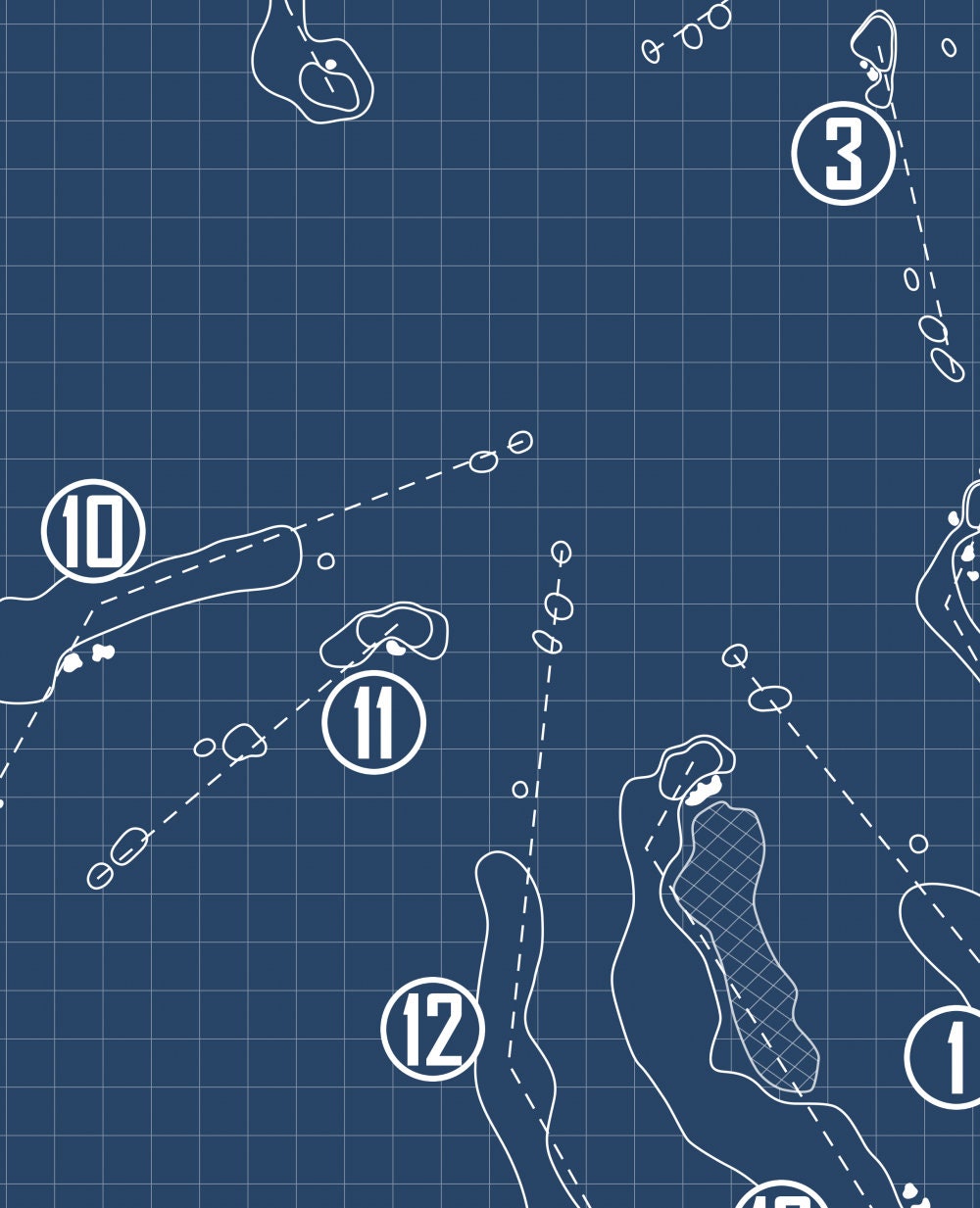 Mayacama Golf Club Blueprint (Print)