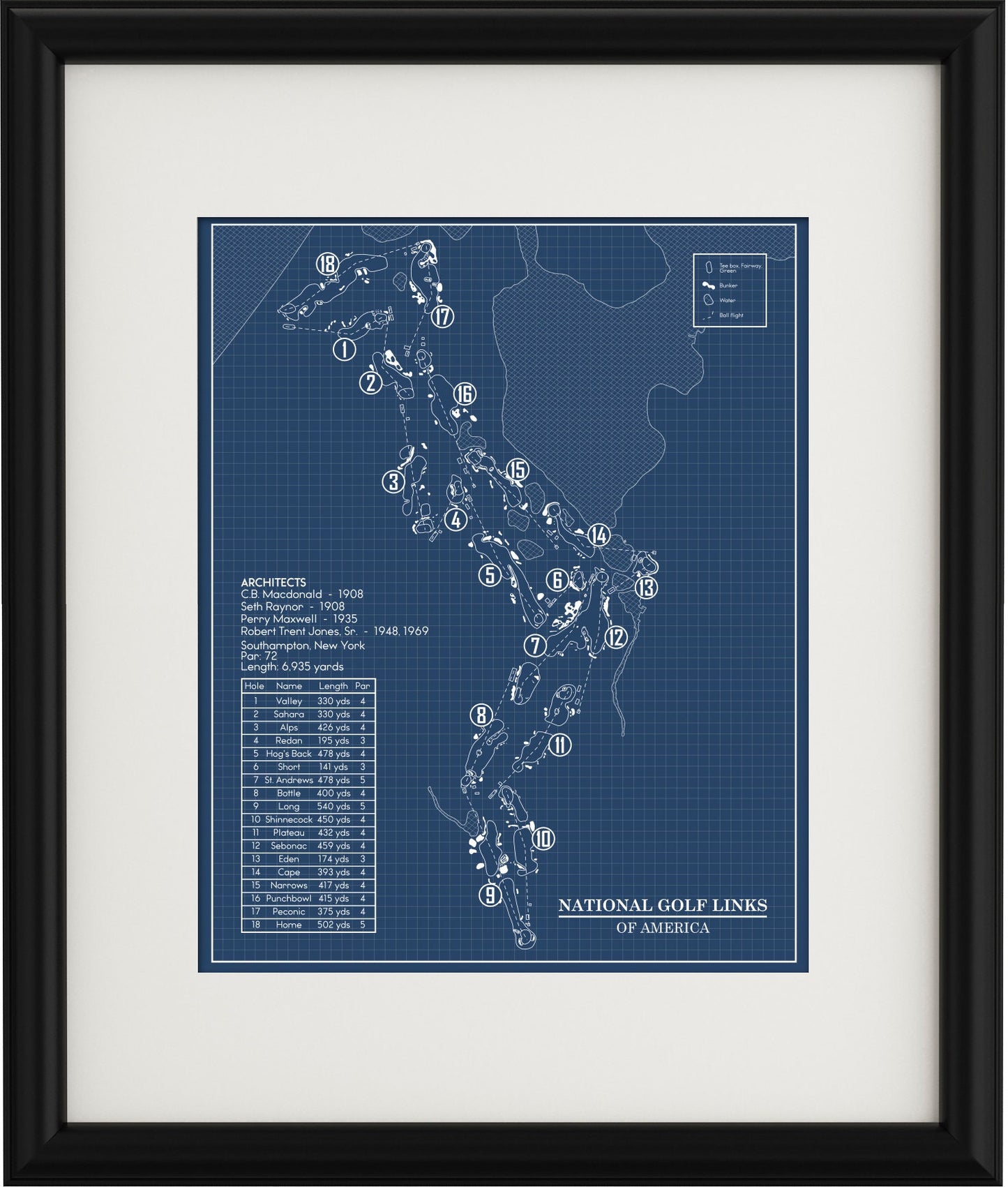 National Golf Links of America Blueprint (Print)
