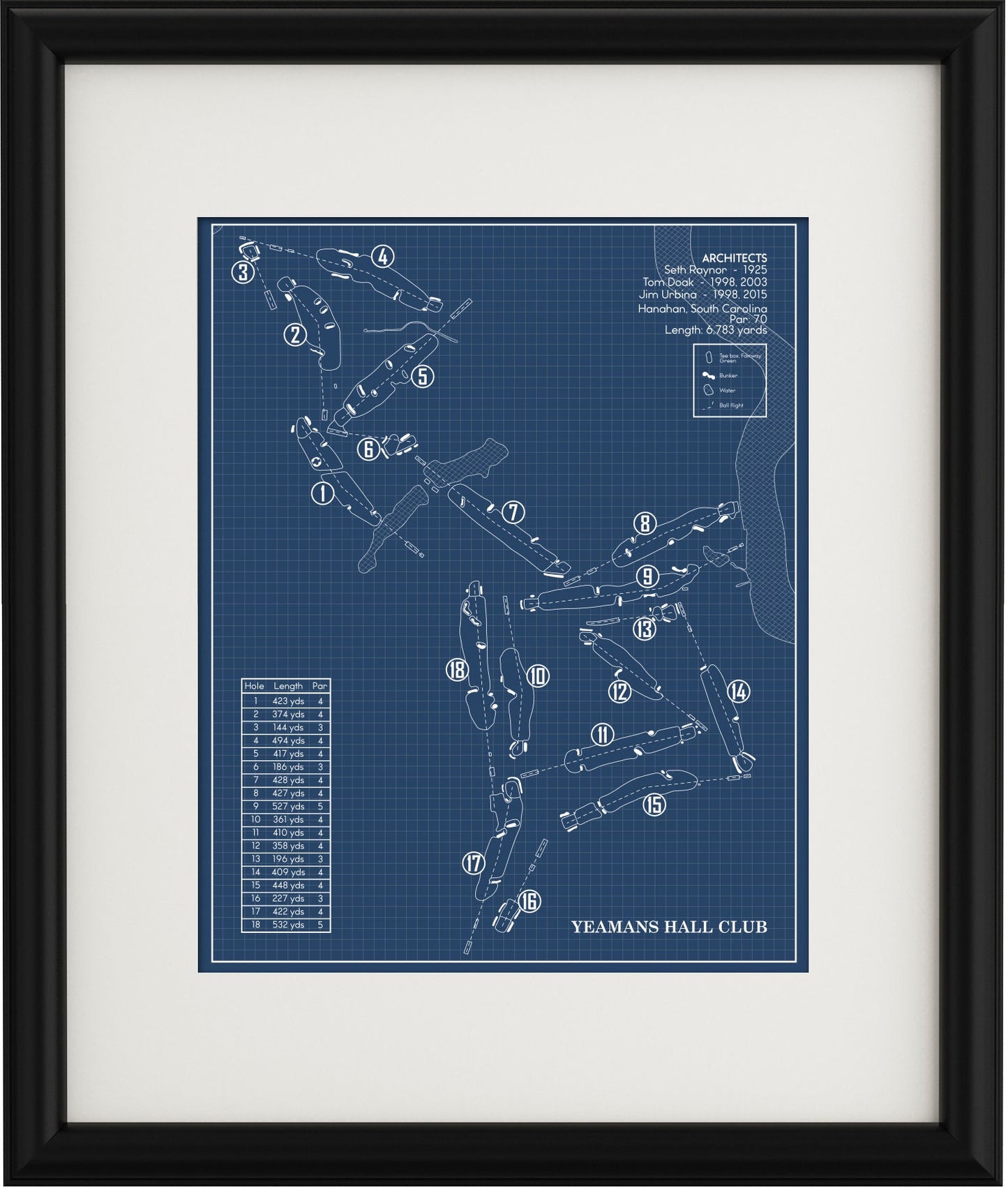 Yeamans Hall Club Blueprint (Print)
