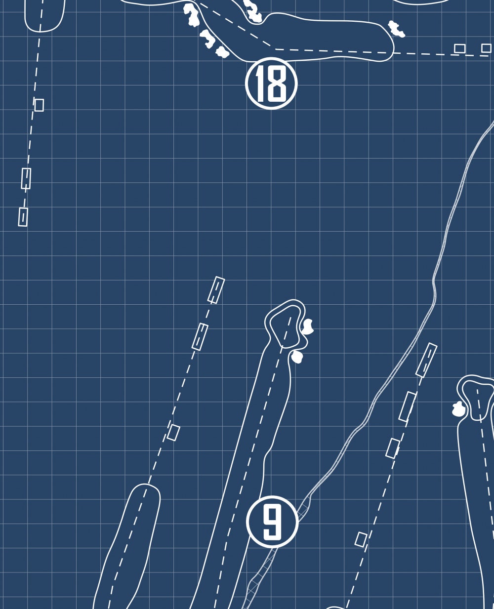Lubbock Country Club Blueprint (Print)