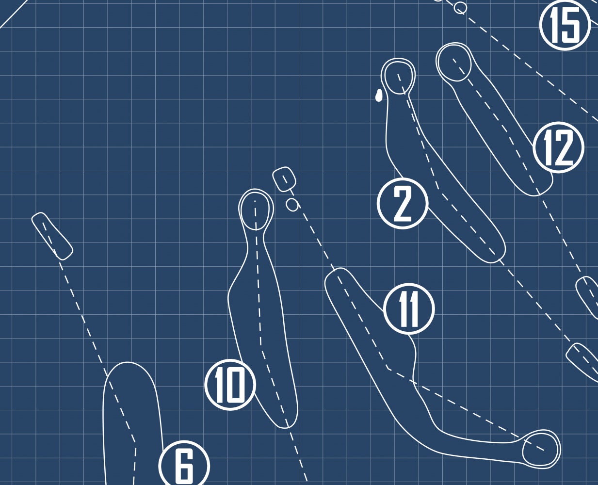 Lincoln Park Golf Course Blueprint (Print)