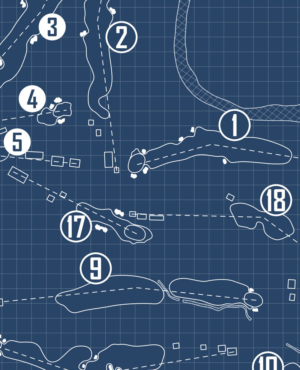 Toronto Golf Club Blueprint (Print)