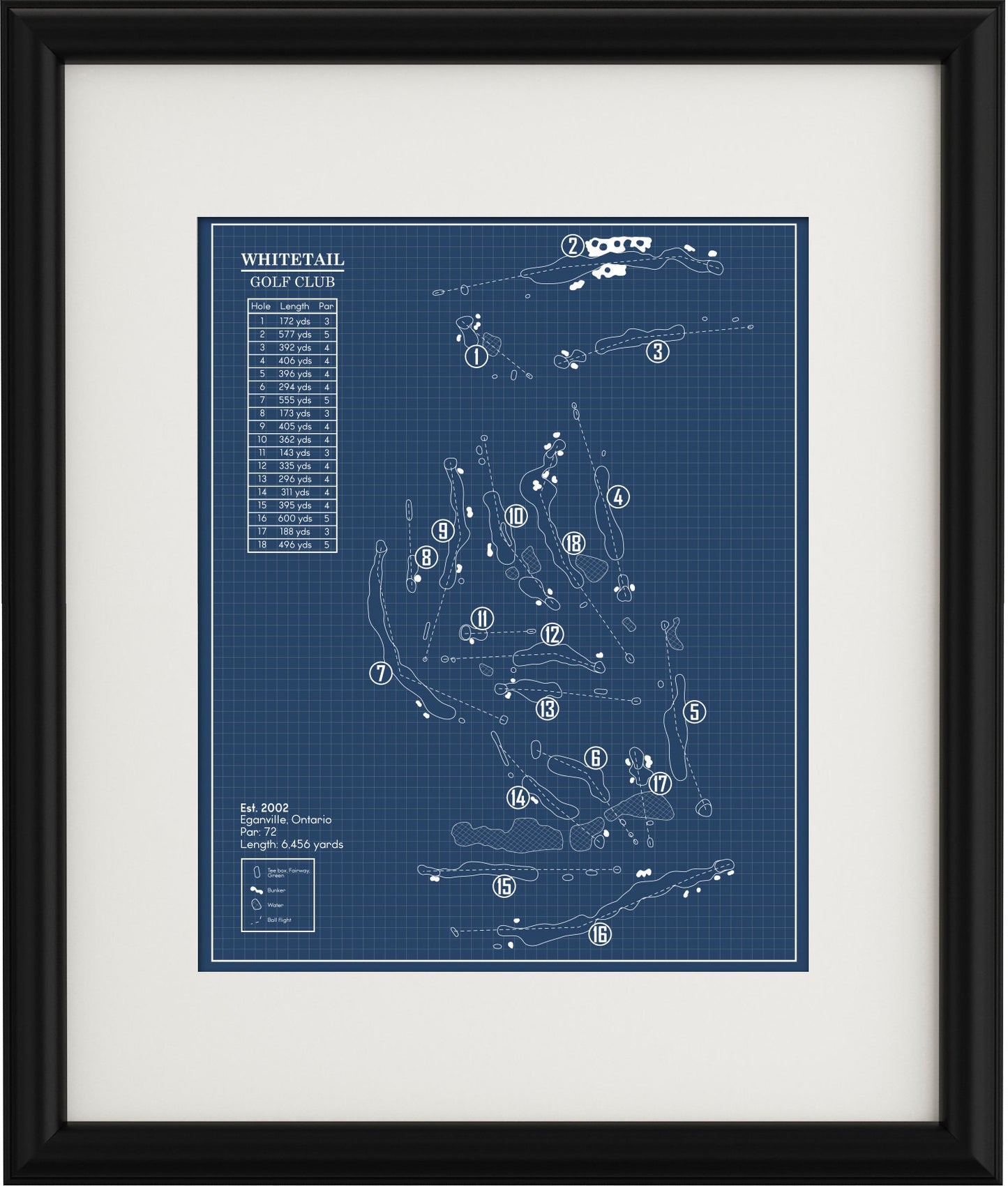 Whitetail Golf Club Blueprint (Print)