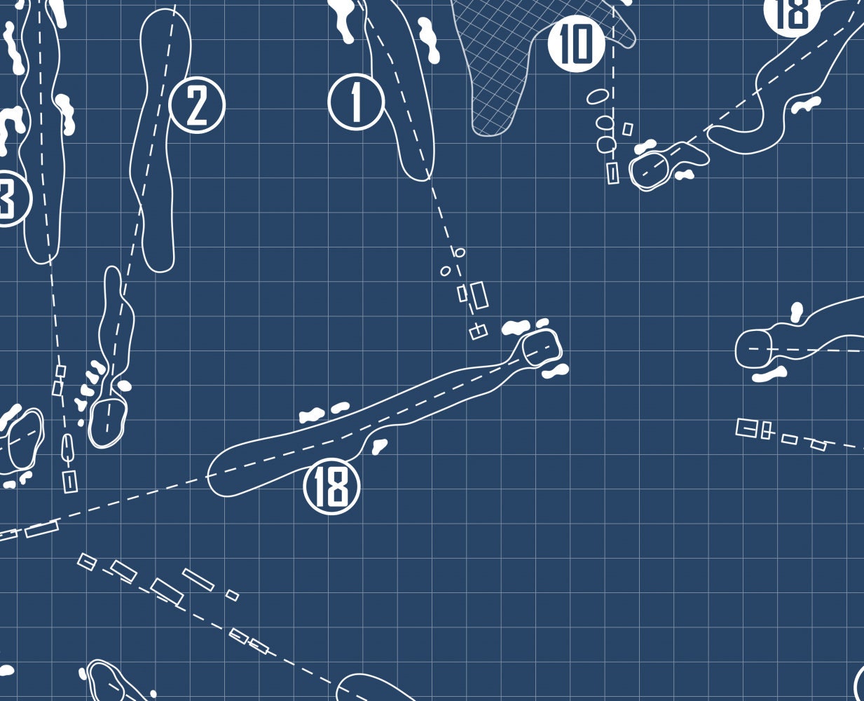 Norwood Hills Country Club Blueprint (Print)