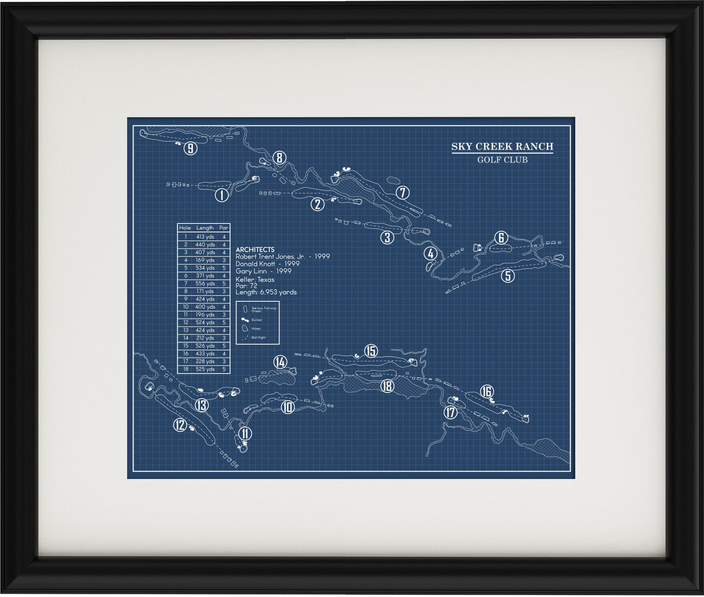 Sky Creek Ranch Golf Club Blueprint (Print)