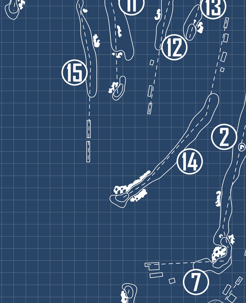 TPC San Antonio Oaks Course Blueprint (Print)