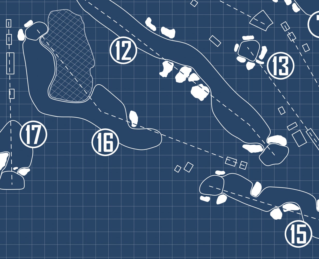 Oakland Hills South Course Blueprint (Print)