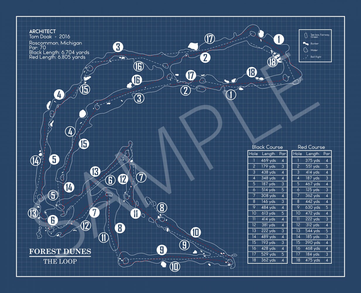 The Loop at Forest Dunes Blueprint (Print)