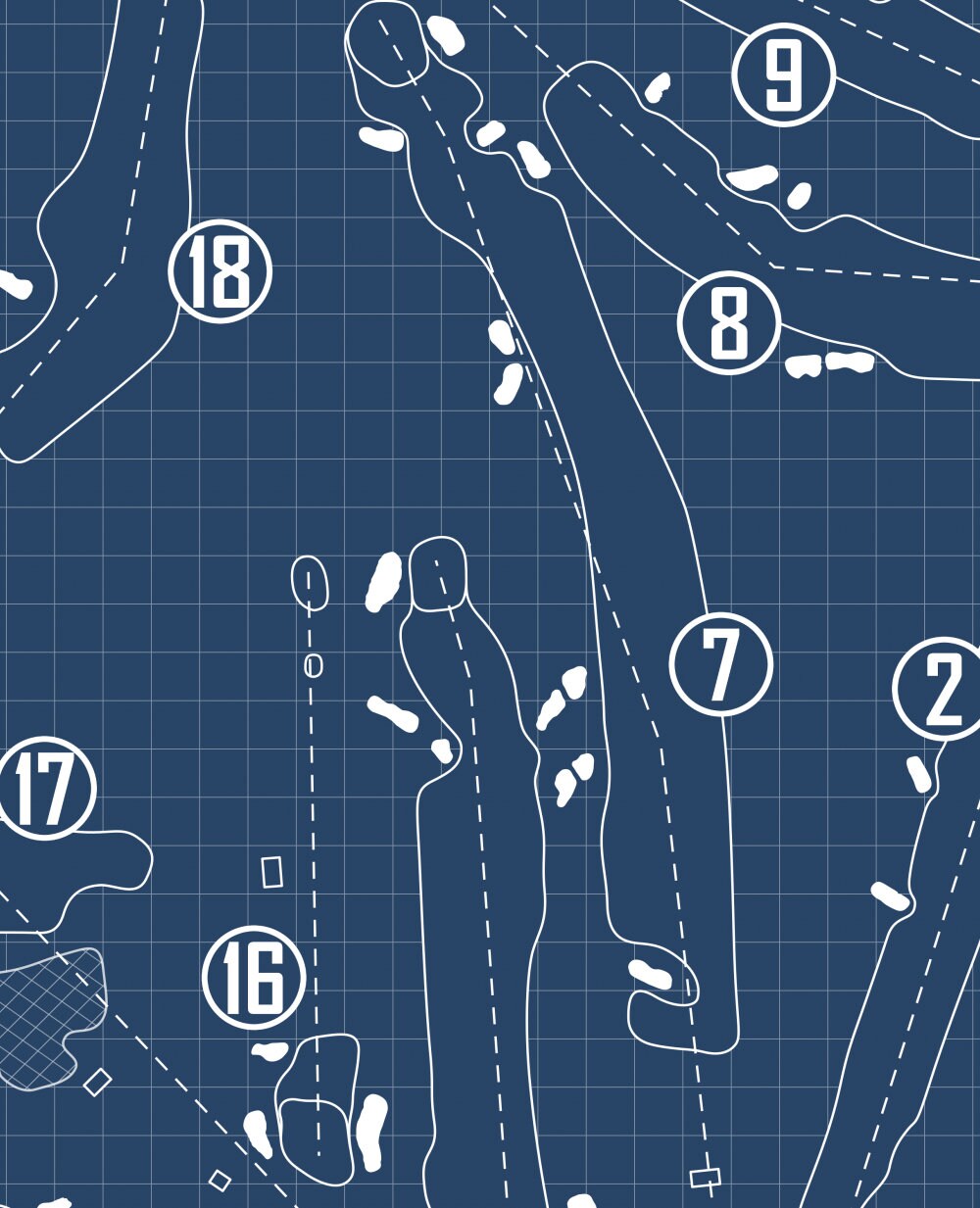 Penobscot Valley Country Club Blueprint (Print)