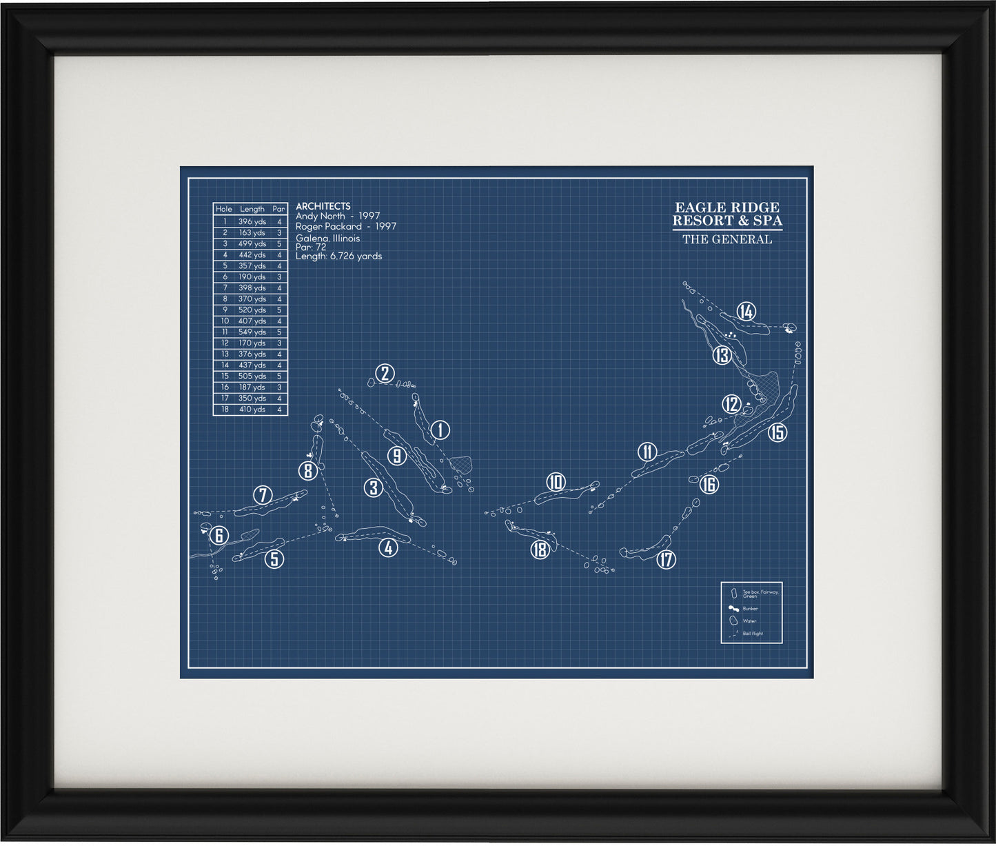 The General Course at Eagle Ridge Resort & Spa Blueprint (Print)