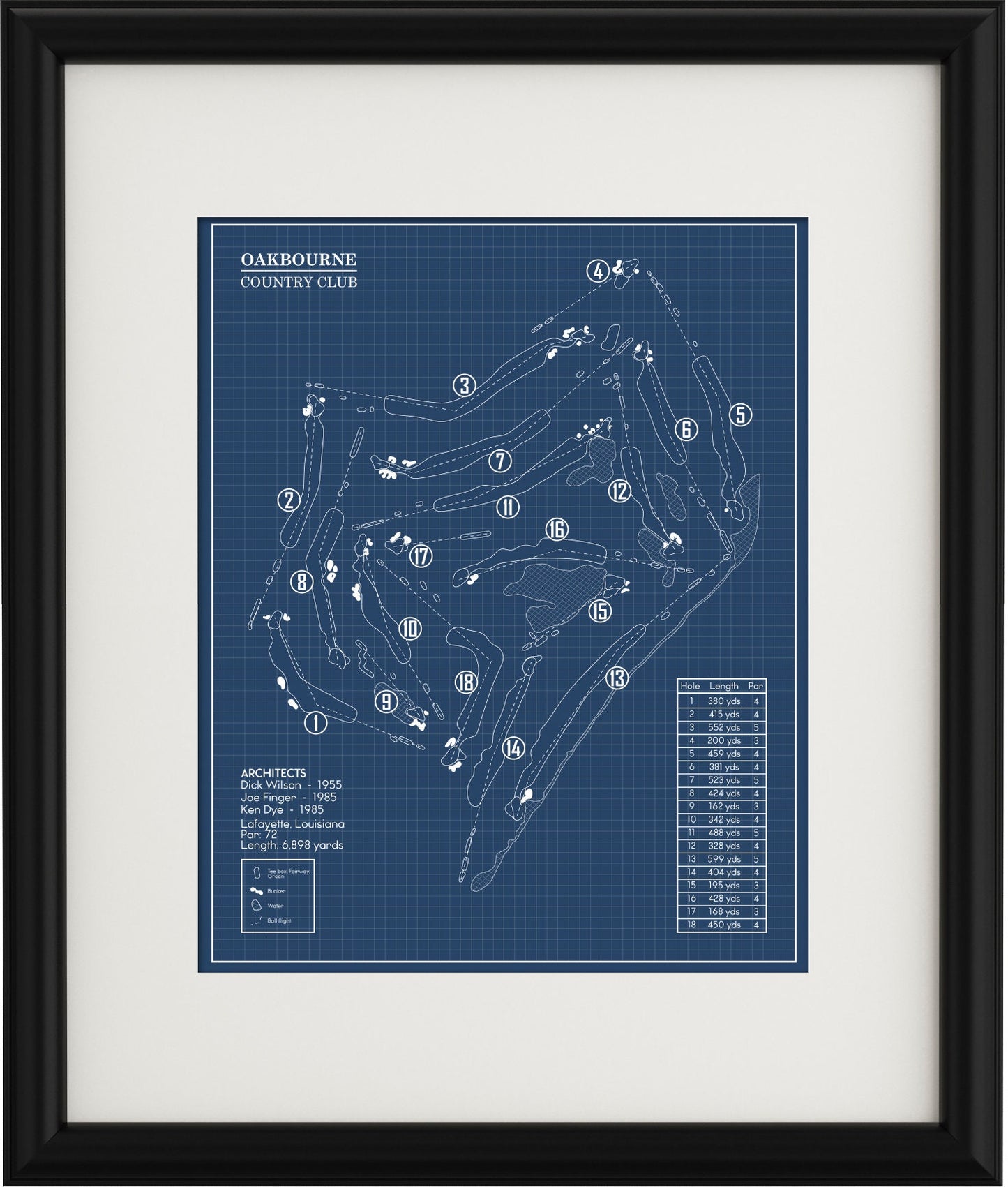 Oakbourne Country Club Blueprint (Print)