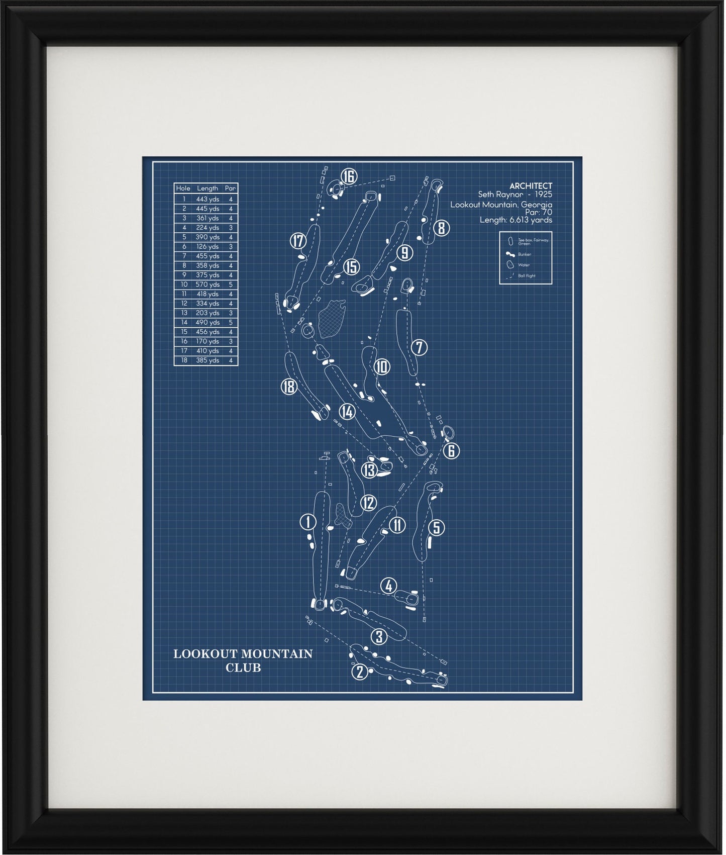Lookout Mountain Club Blueprint (Print)