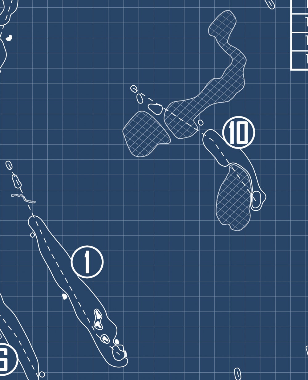 Tidewater Golf Club Blueprint (Print)