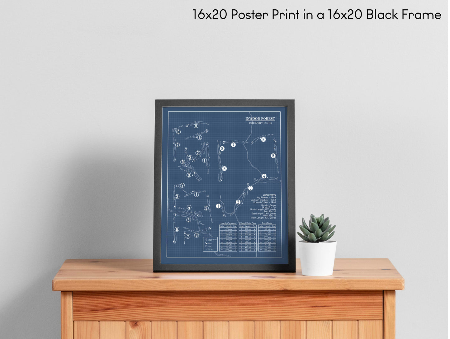 Inwood Forest Country Club Blueprint (Print)