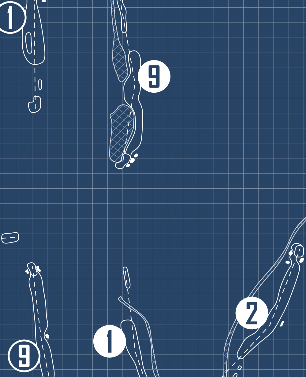 Inwood Forest Country Club Blueprint (Print)