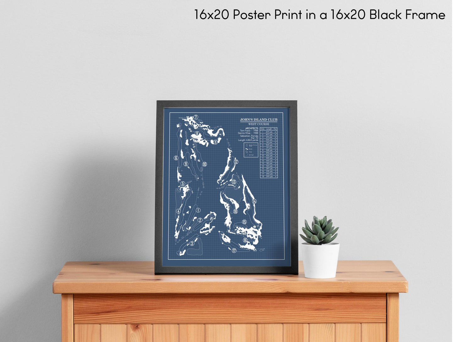John's Island Club West Course Blueprint (Print)