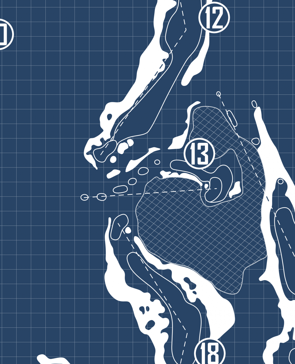 John's Island Club West Course Blueprint (Print)