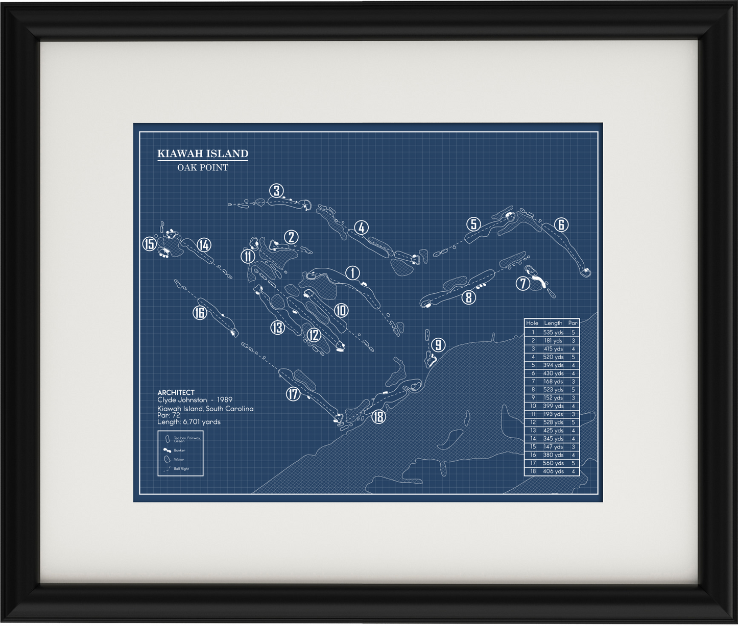 Kiawah Island Oak Point Blueprint (Print)