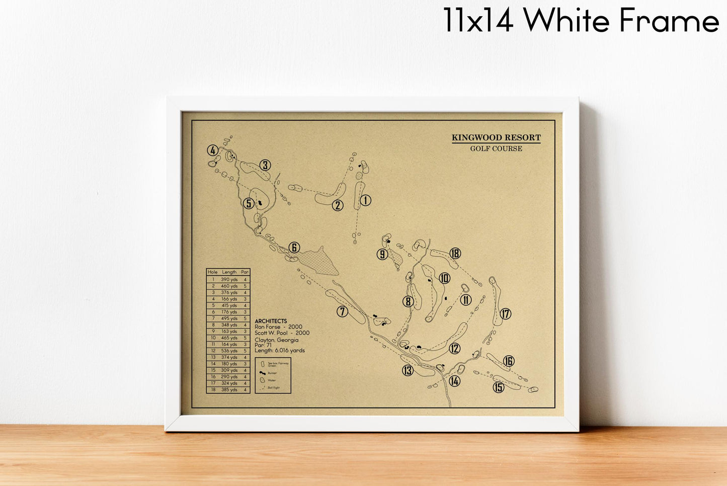 Kingwood Resort Golf Course Outline (Print)
