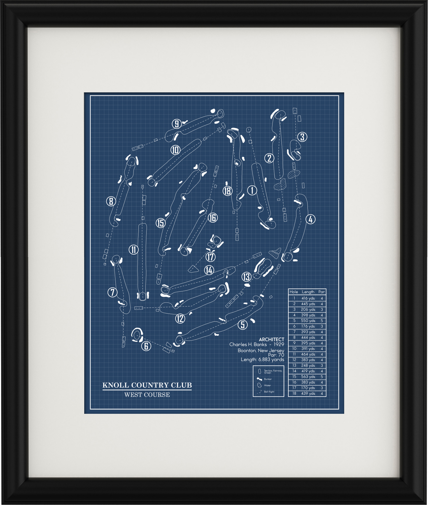 Knoll Country Club West Course Blueprint (Print)