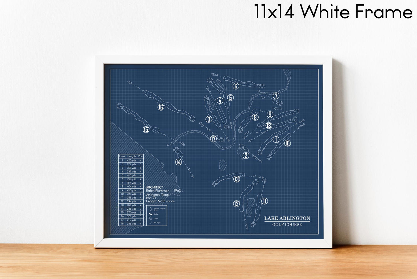 Lake Arlington Golf Course Blueprint (Print)