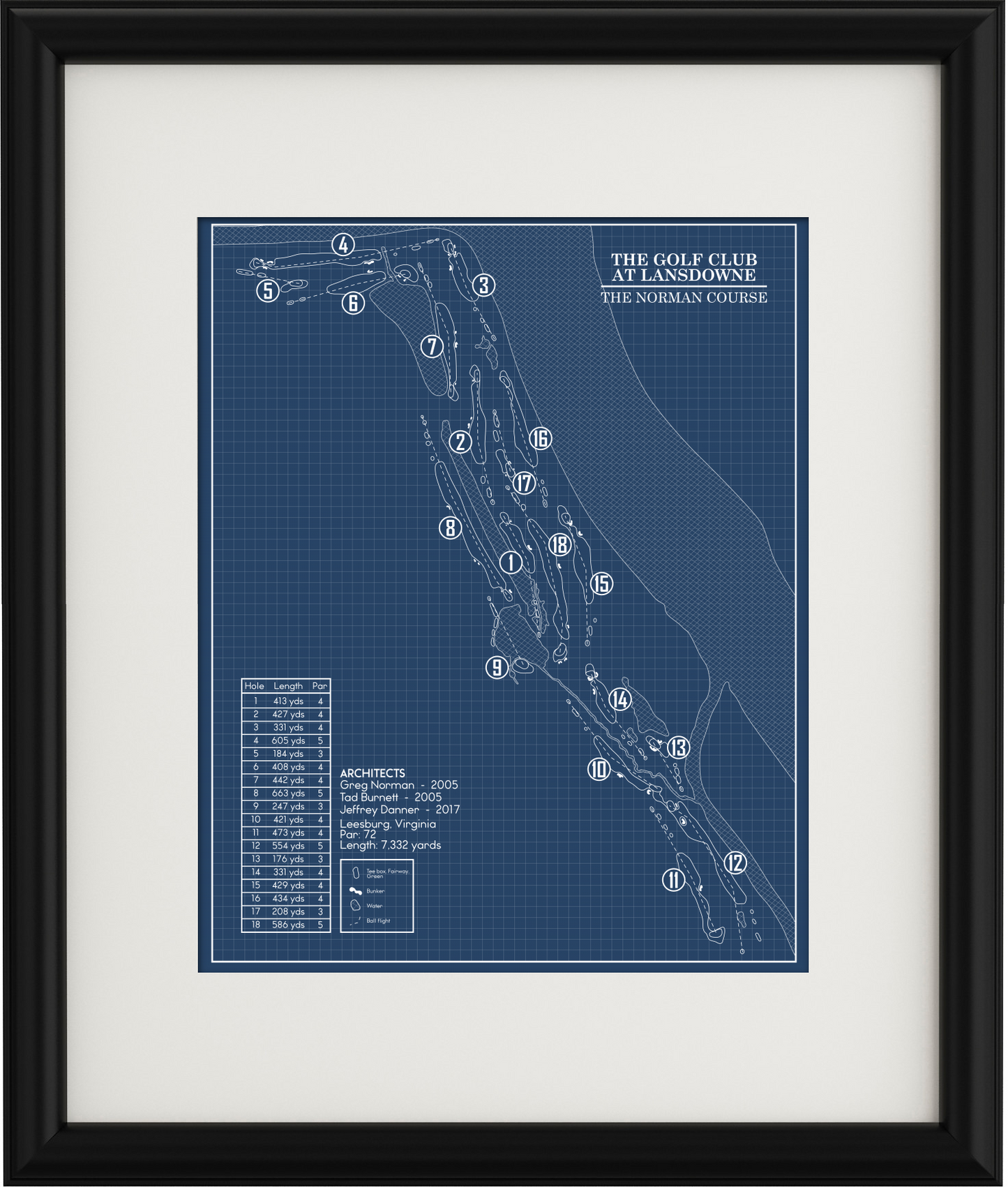 The Golf Club at Lansdowne - The Norman Course Blueprint (Print)
