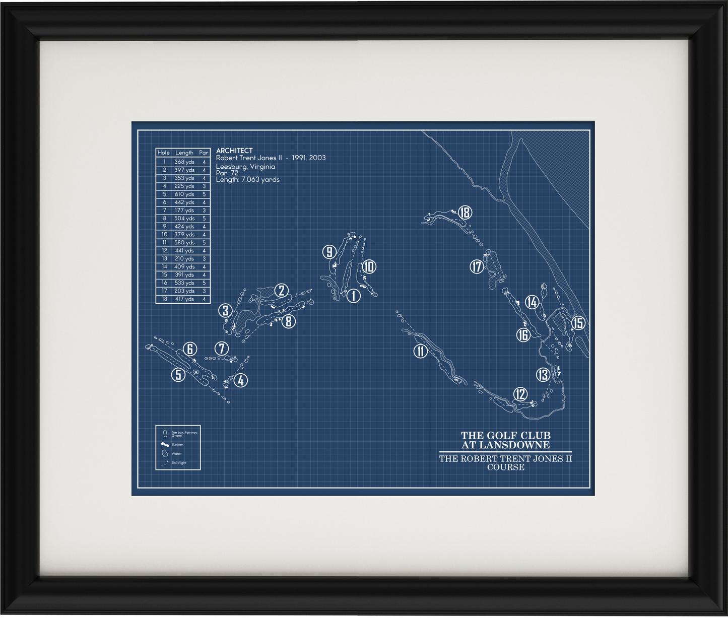 The Golf Club at Lansdowne - The Robert Trent Jones II Course Blueprint (Print)