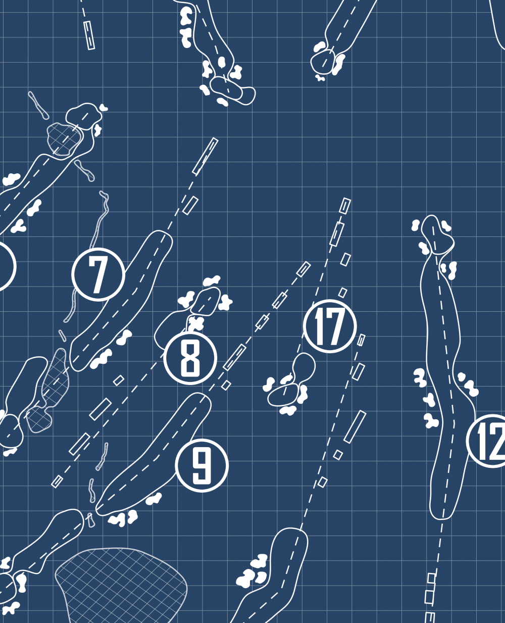 Laurel Valley Golf Club Blueprint (Print)