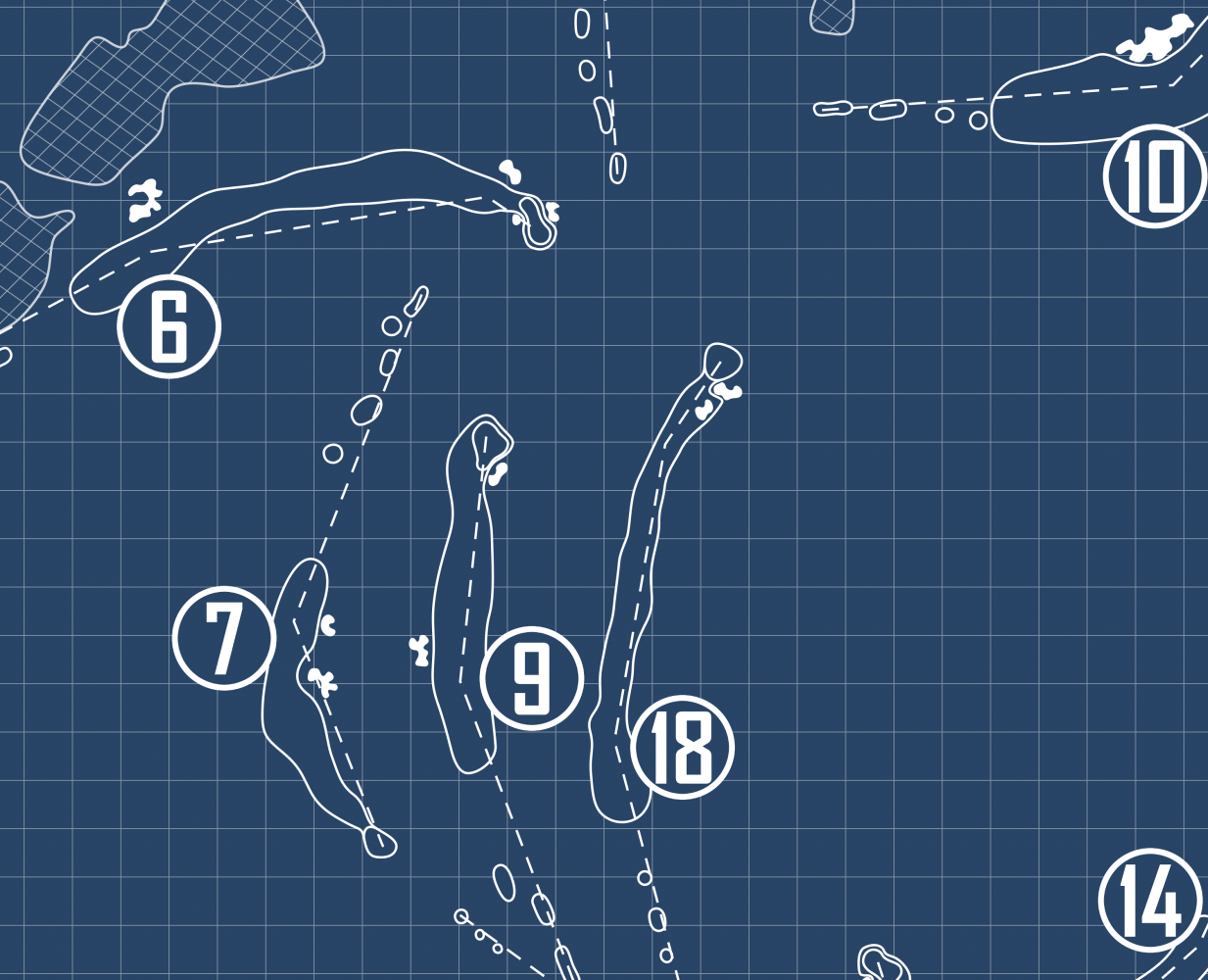 Legends Golf Course Blueprint (Print)